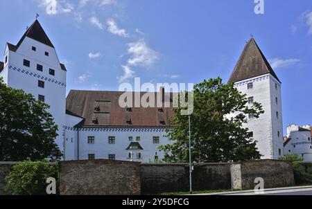 Neues Schloss a Ingolstadt an der Donau a Oberbayern, Germania, nuovo castello a Ingolstadt sul Danubio nell'alta Baviera, Germania, Europa Foto Stock