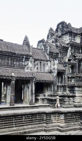 Ankgor wat, famoso tempio buddista di rovine, vicino al siem Reap cambogia Foto Stock