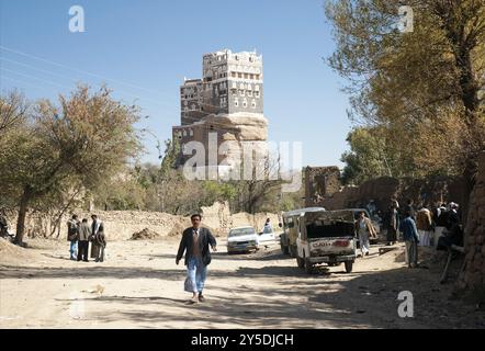 Villaggio vicino a sanaa nello yemen Foto Stock