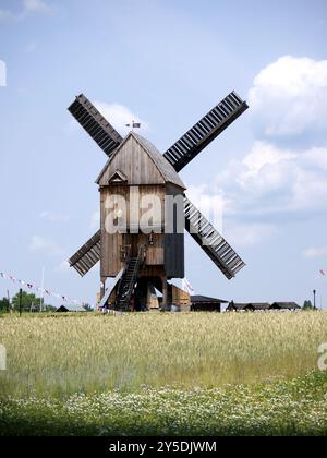 Storico mulino a vento a Beelitz vicino a Berlino, Brandeburgo, Germania, Europa Foto Stock