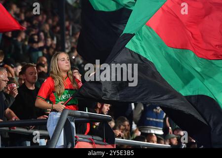 Nijmegen, Paesi Bassi. 21 settembre 2024. NIJMEGEN, 21-09-2024, Stadium de Goffert, Dutch Eredivisie Football, stagione 2024/2025, durante la partita NEC - Heracles NEC Supporters Credit: Pro Shots/Alamy Live News Foto Stock