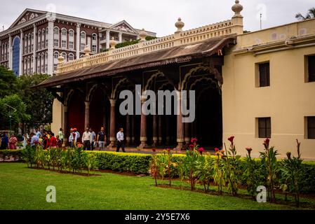 Bengaluru Karnataka India 9 settembre 2024 interni ed esterni di architettura del Palazzo estivo del Sultano Tipu a Bengaluru Karnataka Foto Stock