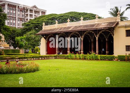 Bengaluru Karnataka India 9 settembre 2024 interni ed esterni di architettura del Palazzo estivo del Sultano Tipu a Bengaluru Karnataka Foto Stock