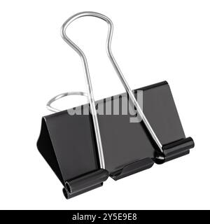 Leganti, clip per cartoleria, su sfondo bianco in isolamento. Foto Stock