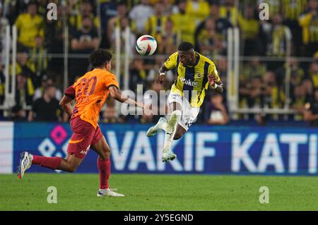 21 settembre 2024: Fred di Fenerbahce si dirige durante una partita turca di SÃ¼per Ligue, Fenerbahce SK vs Galatasaray S. K, allo stadio Ulker Fenerbahce Sukru Saracoglu, Istanbul, Turchia. Ulrik Pedersen/CSM Foto Stock