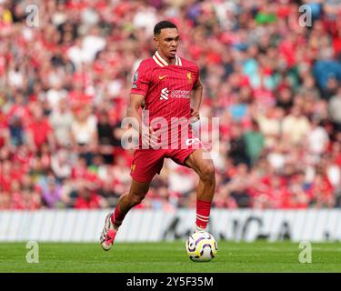 Trent Alexander-Arnold del Liverpool durante la partita di Premier League tra Liverpool e Bournemouth ad Anfield, Liverpool, sabato 21 settembre 2024. (Foto: Steven Halliwell | mi News) crediti: MI News & Sport /Alamy Live News Foto Stock