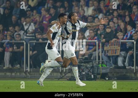 Basilea, Svizzera. 21 settembre 2024. Basilea, Svizzera, 21 settembre 2024: Marcatore Mounir Chouiar (23 Zurigo) durante la partita di calcio di Super League tra FC Basel 1893 e FC Zurigo al St. Jakob Park di Basilea, Svizzera. Philipp Kresnik (Philipp Kresnik/SPP) credito: SPP Sport Press Photo. /Alamy Live News Foto Stock