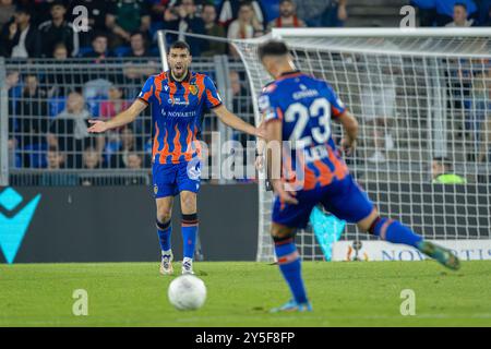 Basilea, Svizzera. 21 settembre 2024. Basilea, Svizzera, 21 settembre 2024: Adrian Barisic (26 Basilea) durante la partita di Super League tra FC Basel 1893 e FC Zurigo al St. Jakob Park di Basilea, Svizzera. Philipp Kresnik (Philipp Kresnik/SPP) credito: SPP Sport Press Photo. /Alamy Live News Foto Stock