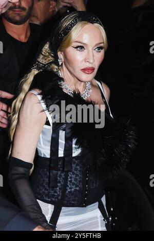 Milano, Italia. 22 settembre 2024. Madonna partecipa all'afterparty Dolce & Gabbana durante la Milano Womenswear Primavera/Estate 2025 a Milano, Italia, il 22 settembre 2024 (foto di Alessandro Bremec/NurPhoto) crediti: NurPhoto SRL/Alamy Live News Foto Stock