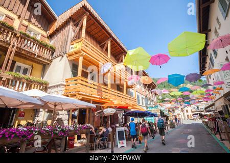 Villaggio di Abriès nel Parc Naturel Régional du Queyras, Hautes-Alpes, Provence-Alpes-Côte d'Azur, Francia Foto Stock