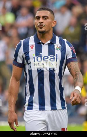 Birmingham, Regno Unito. 21 settembre 2024. L'attaccante del West Bromwich Albion Karlan Grant (18) durante il match tra West Bromwich Albion FC e Plymouth Argyle FC Sky BET EFL Championship all'Hawthorns, West Bromwich, Birmingham, Inghilterra, Regno Unito il 21 settembre 2024 Credit: Every Second Media/Alamy Live News Foto Stock