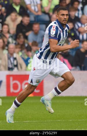 Birmingham, Regno Unito. 21 settembre 2024. L'attaccante del West Bromwich Albion Karlan Grant (18) durante il match tra West Bromwich Albion FC e Plymouth Argyle FC Sky BET EFL Championship all'Hawthorns, West Bromwich, Birmingham, Inghilterra, Regno Unito il 21 settembre 2024 Credit: Every Second Media/Alamy Live News Foto Stock