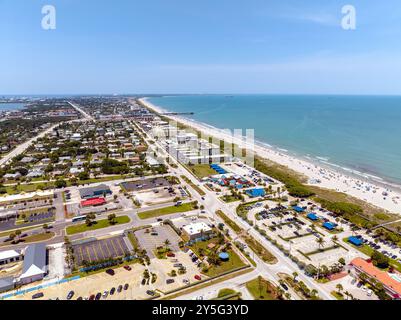 Fotografia aerea di Cocoa Beach, Florida, Stati Uniti. 23 giugno 2023 Foto Stock