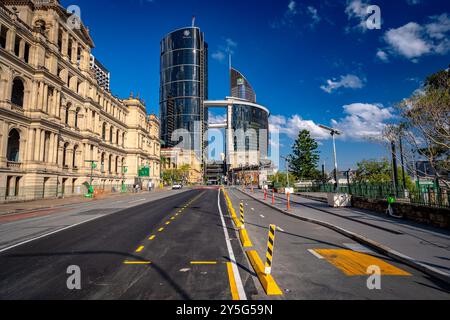 Brisbane, QLD, Australia - nuovo edificio del casinò Queen's Wharf Tower Star Foto Stock