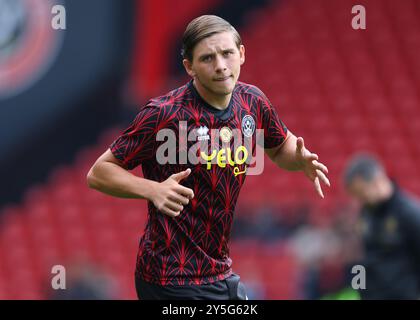 Sheffield, Regno Unito. 21 settembre 2024. Sydie Peck dello Sheffield United durante lo Sky Bet Championship match a Bramall Lane, Sheffield. Il credito per immagini dovrebbe essere: Simon Bellis/Sportimage Credit: Sportimage Ltd/Alamy Live News Foto Stock