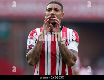 Sheffield, Regno Unito. 21 settembre 2024. Vinícius Souza dello Sheffield United durante lo Sky Bet Championship match a Bramall Lane, Sheffield. Il credito per immagini dovrebbe essere: Andrew Yates/Sportimage Credit: Sportimage Ltd/Alamy Live News Foto Stock