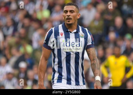 Birmingham, Regno Unito. 21 settembre 2024. L'attaccante del West Bromwich Albion Karlan Grant (18) durante il match tra West Bromwich Albion FC e Plymouth Argyle FC Sky BET EFL Championship all'Hawthorns, West Bromwich, Birmingham, Inghilterra, Regno Unito il 21 settembre 2024 Credit: Every Second Media/Alamy Live News Foto Stock