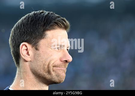 Rotterdam, Paesi Bassi. 19 settembre 2024. Calcio: Champions League, Feyenoord Rotterdam - Bayer Leverkusen, turno preliminare, partita 1, Stadion De Kuip, Leverkusen allenatore Xabi Alonso prima della partita. Crediti: Federico Gambarini/dpa/Alamy Live News Foto Stock