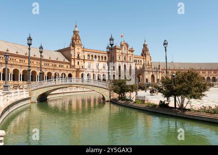 Siviglia, Spagna - 15 agosto 2019: Plaza de España Foto Stock