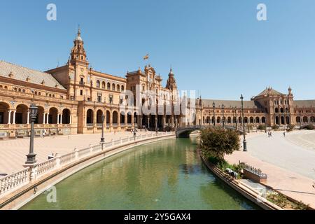 Siviglia, Spagna - 15 agosto 2019: Plaza de España Foto Stock