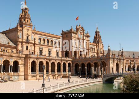 Siviglia, Spagna - 15 agosto 2019: Plaza de España Foto Stock