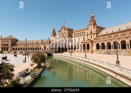 Siviglia, Spagna - 15 agosto 2019: Plaza de España Foto Stock