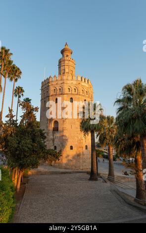 Siviglia, Spagna - 15 agosto 2019: Torre del oro Foto Stock