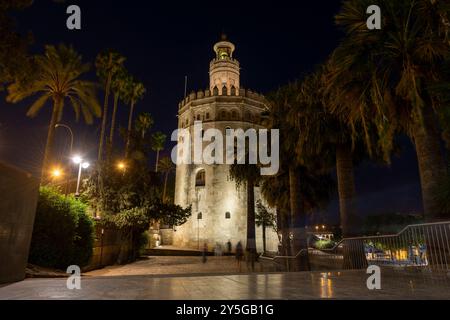 Siviglia, Spagna - 15 agosto 2019: Torre del oro Foto Stock