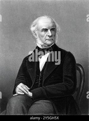 William Ewart Gladstone (1809-98 ) - Ritratto, incisione storica Foto Stock