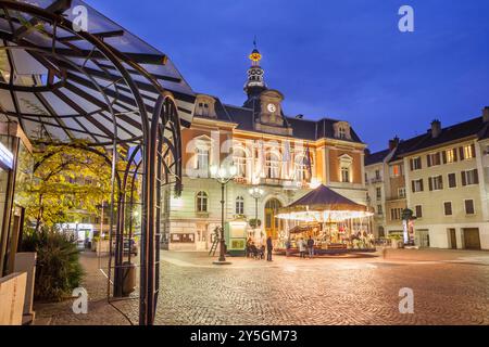 Square Hôtel de Ville in Chambery, Savoie, Rhône-Alpes, in Francia Foto Stock