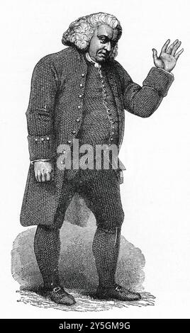 Samuel Johnson (1709-1784 ) - Ritratto, incisione storica Foto Stock