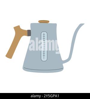 Moderno bollitore elettrico per tè con acqua bollente Illustrazione Vettoriale