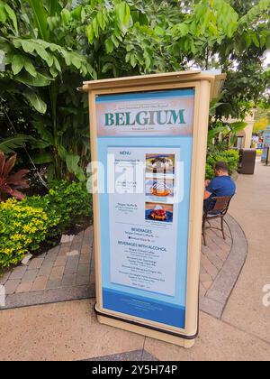 ORLANDO FLORIDA, STATI UNITI. 11 SETTEMBRE 2024. "Belgio" all'EPCOT International Food & Wine Festival presentato da CORKCICLE al Disney di Orlando. Credito: Bill Ragan/Alamy Live News Foto Stock