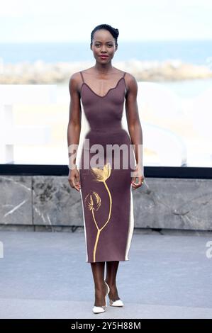 Lupita Nyong'o beim Photocall zum Animationsfilm 'The Wild robot / Der Wilde Roboter' auf dem 72. Internationalen Filmfestival San Sebastian / Festival Internacional de Cine de San Sebastián auf der Kursaal Terasse. San Sebastian, 22.09.2024 anni Foto Stock