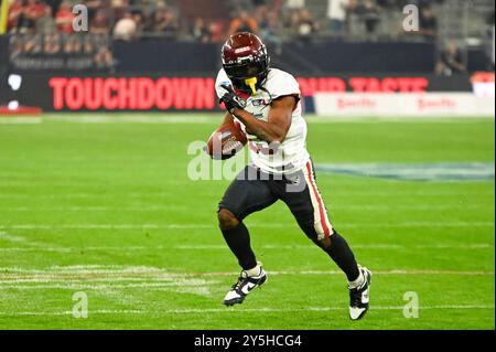 Kelvin McKnight Jr. (Rhein Fire), ELF Championship Game 2024, Rhein Fire gegen Vienna Vikings AM 22. Settembre 2024 nella der Veltins Arena auf Schalke Foto Stock