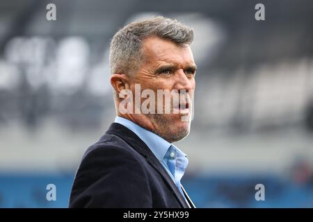 Roy Keane ex giocatore dell'Arsenal ora pundit televisivo in vista della partita di Premier League Manchester City vs Arsenal all'Etihad Stadium, Manchester, Regno Unito, 22 settembre 2024 (foto di Mark Cosgrove/News Images) in, il 22 settembre 2024. (Foto di Mark Cosgrove/News Images/Sipa USA) credito: SIPA USA/Alamy Live News Foto Stock