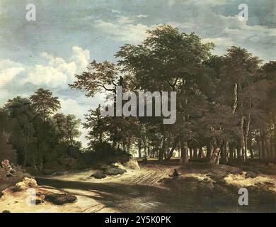 RUISDAEL, Jacob Isaackszon van (nato ca. 1628, Haarlem, d. 1682, Amsterdam) The Large Forest - Oil on Canvas, 140 x 180 cm Kunsthistorisches Museum, Vienna --- parole chiave: --------------- Autore: RUISDAEL, Jacob Isaackszon van titolo: The Large Forest Time-line: 1651-1700 Scuola: Olandese forma: Pittura tipo: Paesaggio Foto Stock