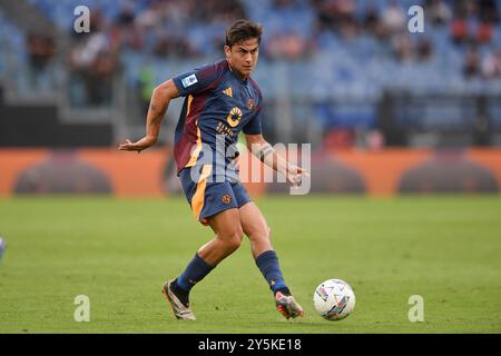 Roma, Italia. 22 settembre 2024. Paulo Dybala dell'AS Roma durante la partita di serie A tra AS Roma e Udinese calcio allo stadio Olimpico di Roma (Italia), 22 settembre 2024. Crediti: Insidefoto di andrea staccioli/Alamy Live News Foto Stock