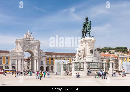 Praça do Comércio, Lisbona, Portogallo Foto Stock