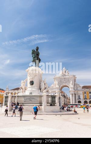 Praça do Comércio, Lisbona, Portogallo Foto Stock