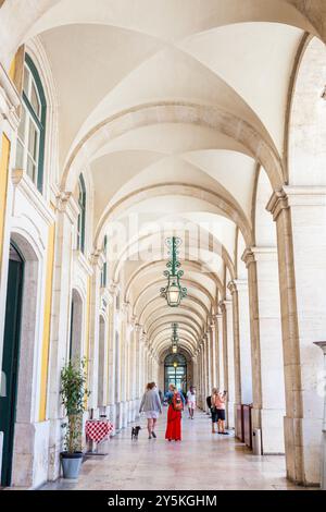 Praça do Comércio, Lisbona, Portogallo Foto Stock