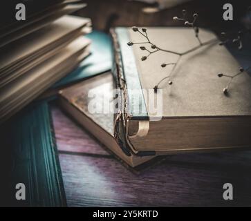 Libri antichi Foto Stock