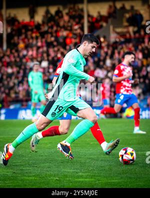 Lugo, Spagna. 6 gennaio 2024. King's Cup. CD Lugo vs Atletico de Madrid. Stadio Angel Carro. Alvaro Morata Foto Stock