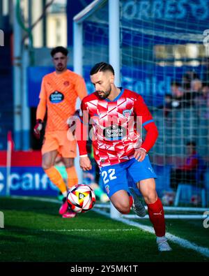 Lugo, Spagna. 6 gennaio 2024. King's Cup. CD Lugo vs Atletico de Madrid. Stadio Angel Carro. Alberto Lopez Foto Stock