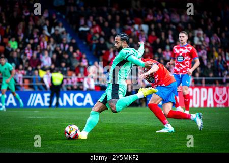 Lugo, Spagna. 6 gennaio 2024. King's Cup. CD Lugo vs Atletico de Madrid. Stadio Angel Carro. Memphis Foto Stock
