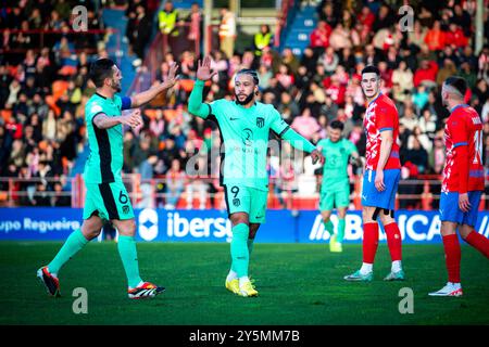 Lugo, Spagna. 6 gennaio 2024. King's Cup. CD Lugo vs Atletico de Madrid. Stadio Angel Carro. Memphis Foto Stock