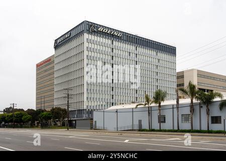 Boeing Los Angeles, edificio sulla East Imperial Hwy a El Segundo, CALIFORNIA, Stati Uniti Foto Stock