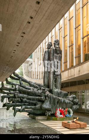 Sculture nel Museo della rivolta nazionale slovacca a Banska Bystrica, Slovacchia Foto Stock