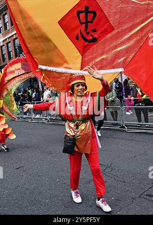 LONDRA, INGHILTERRA: 22 settembre 2024: La sfilata di strada di Hackney Carnival 2024 sarà il momento clou della giornata e sarà caratterizzata da costumi accattivanti, musica soul-stimolante e uno spettacolo di talenti da 24 gruppi di parate a Hackney, Londra, Regno Unito. (Foto di 李世惠/SEE li/Picture Capital) Foto Stock