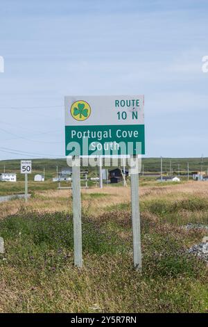 Route 10 N in Portugal Cove South, Terranova e Labrador, Canada Foto Stock